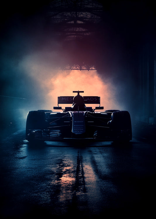 F1 Car in the Dark