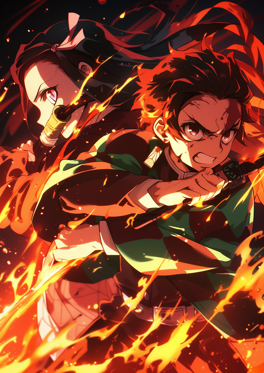 Tanjiro Kamado and Nezuko Kamado