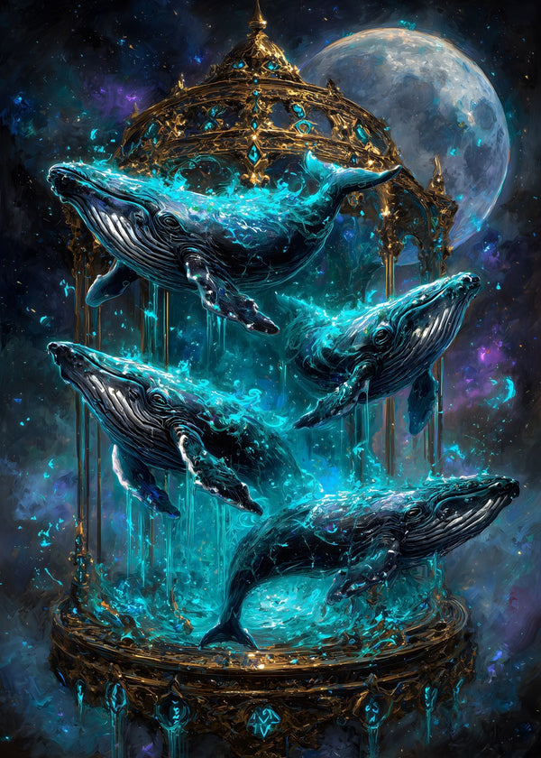 Celestial Whales in Liquid Mood