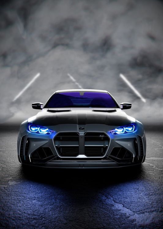 BMW A futuristic front-view 
