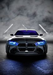 BMW A futuristic front-view 