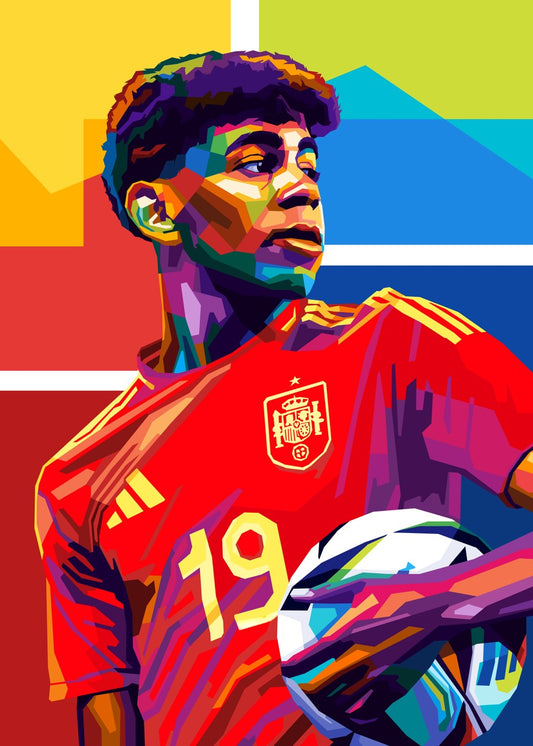 Lamine Yamal Football Pop Art
