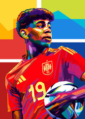 Lamine Yamal Football Pop Art