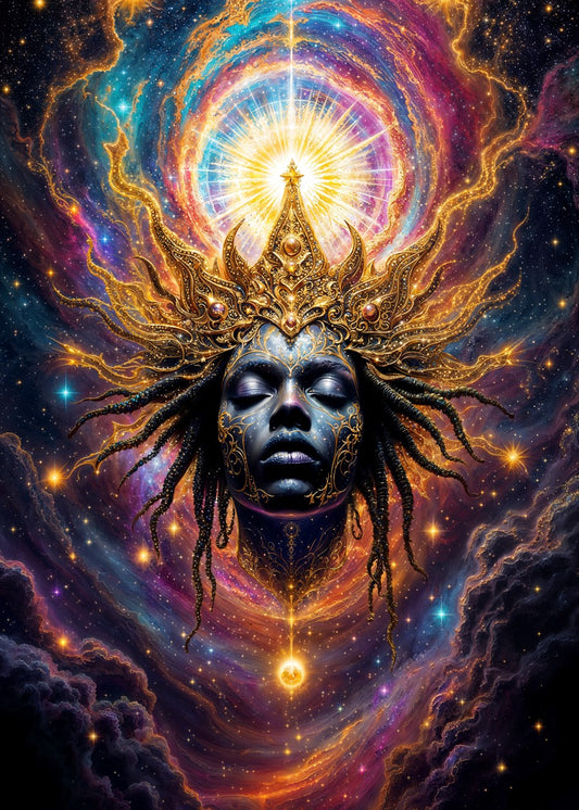 Afro-Cosmic Solar Deity