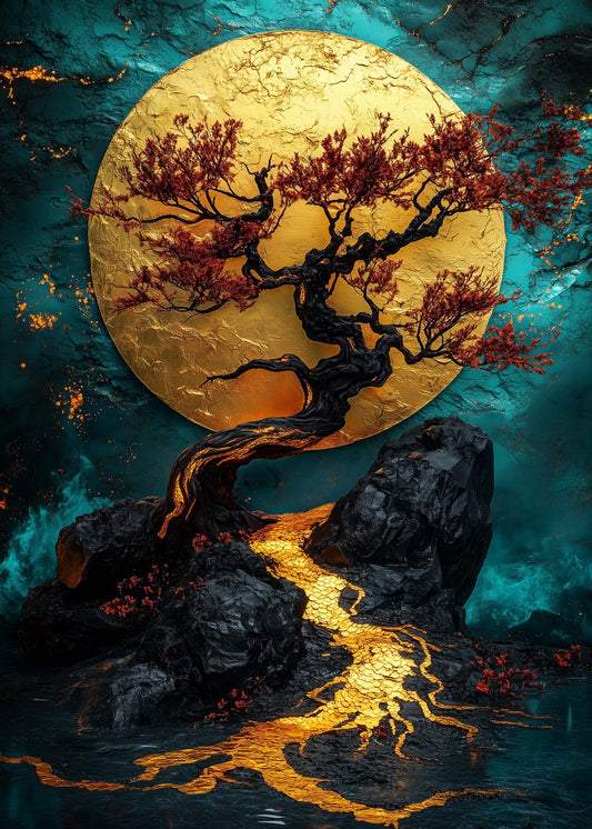 Golden Kintsugi Bonsai