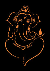 Elegant Line of Lord Ganesa