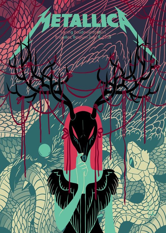 Metallica Deer and Snake