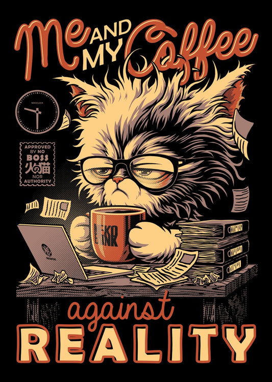 Me and My Coffee Funny Cat