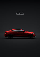 Mercedes C63 S AMG Coupe Red