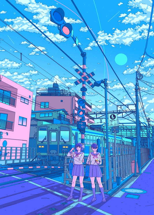 Summer Japanese school girls