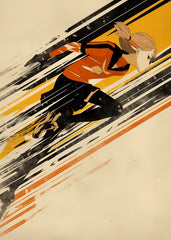 Anime Runner with Motion Lines