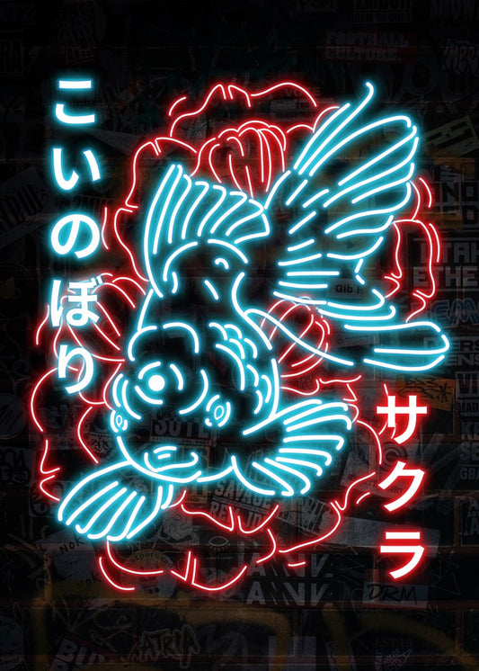 Neon Sign Japanese Koi Fish 