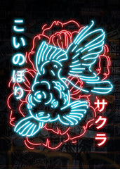 Neon Sign Japanese Koi Fish 