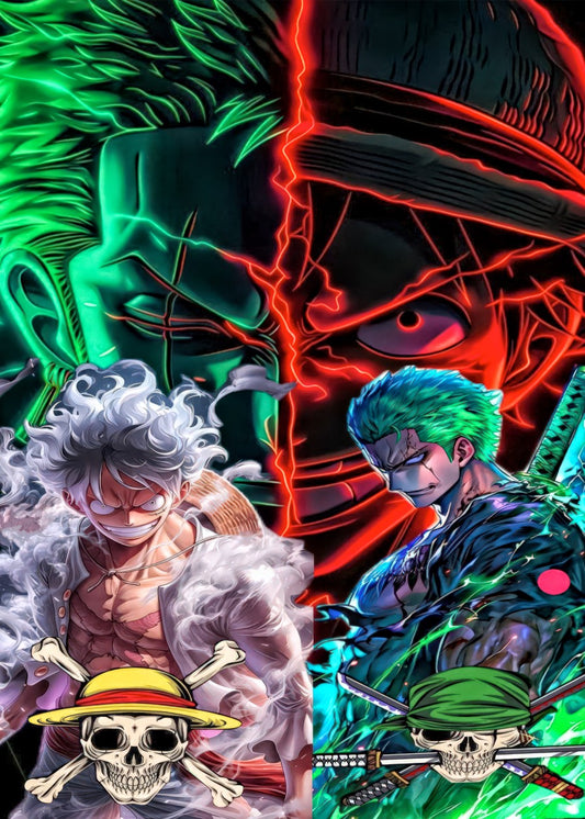 Luffy And Zoro Neon, One Piece
