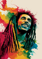 Bob Marley Colorful Art