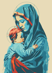 Madonna and Child Illustration