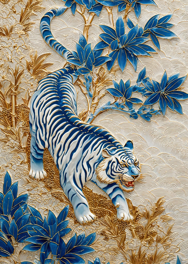 Porcelain Blue Tiger Glory