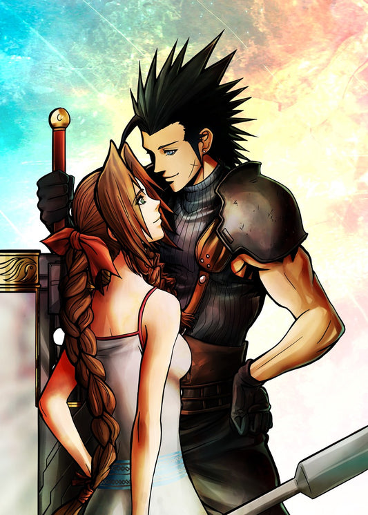 Zack Fair and Aerith Gainsborough Final Fantasy