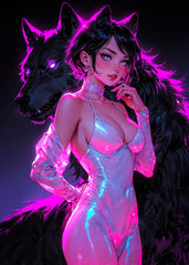 Neon Wolf Lady