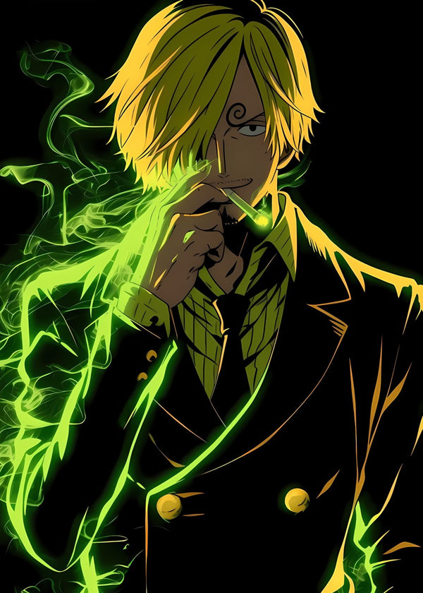 Sanji Green Flame Aura, One Piece