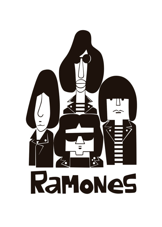 Ramones Band Black and White