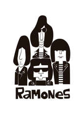 Ramones Band Black and White