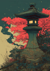 Stone Lantern in Garden