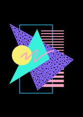 80s Outrun Memphis Pattern