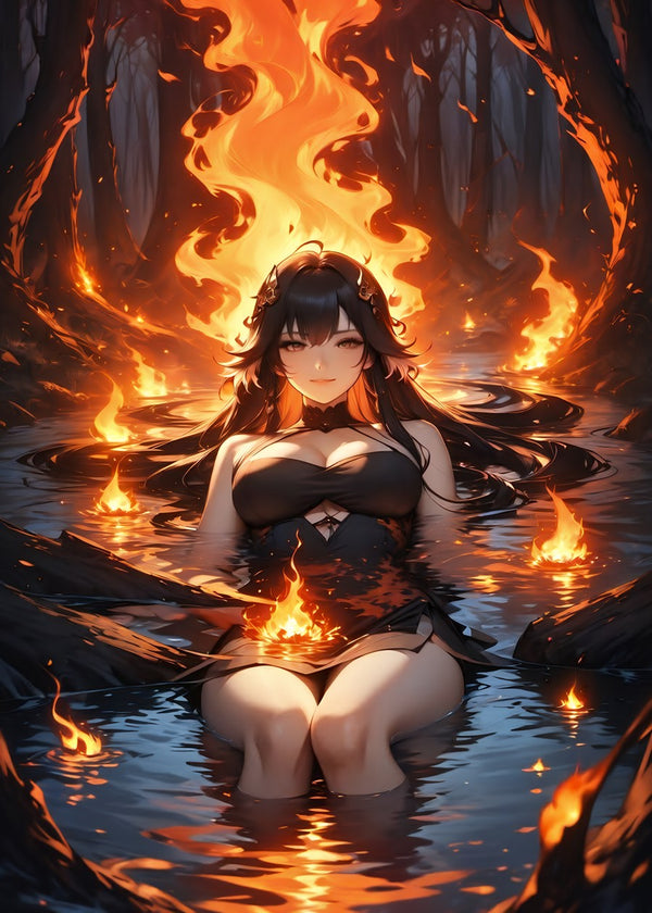 Fire Anime Girl