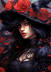 Fantasy Girl and Crow