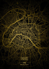 Paris lights city map