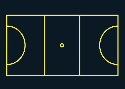 Minimalist Netball Court Art