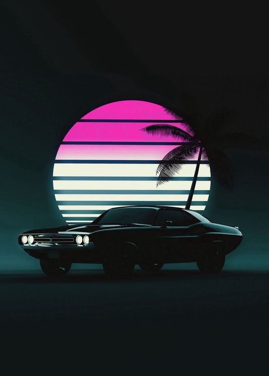 Car retro 80s