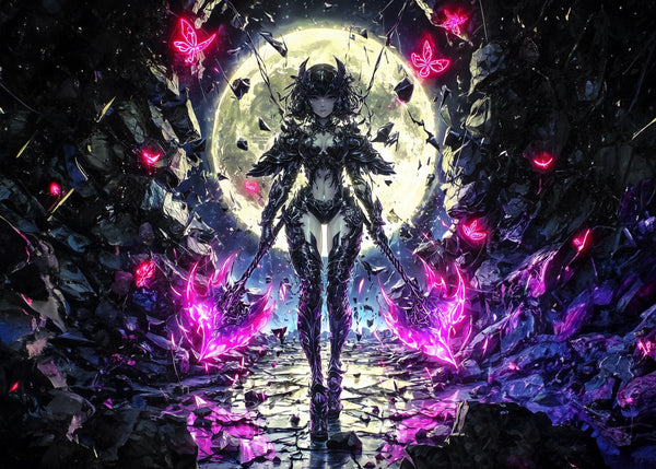Moonlit Warrior's Descent