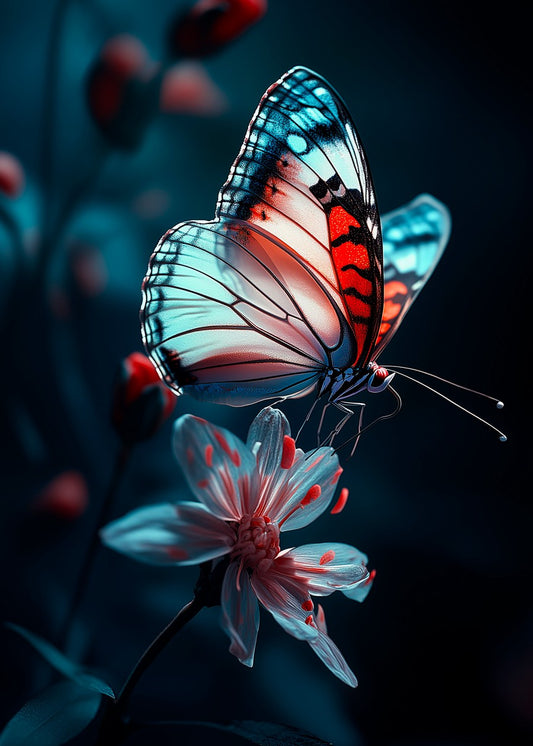 White and red Butterfly 