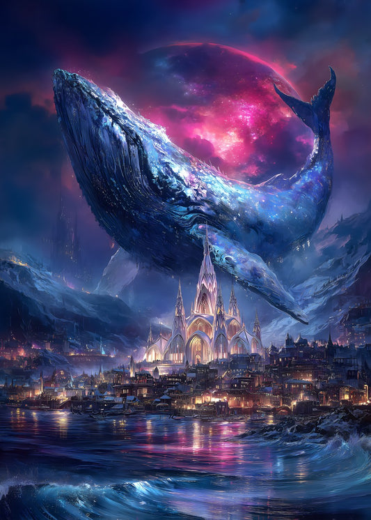 Celestial Whale Over the Enchanted