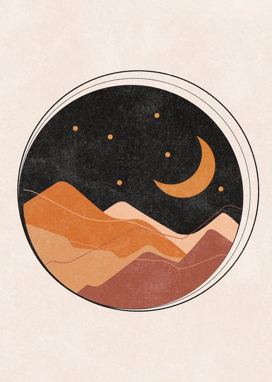Desert Moon Phases Wall Art
