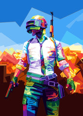 PUBG Character Man WPAP Popart