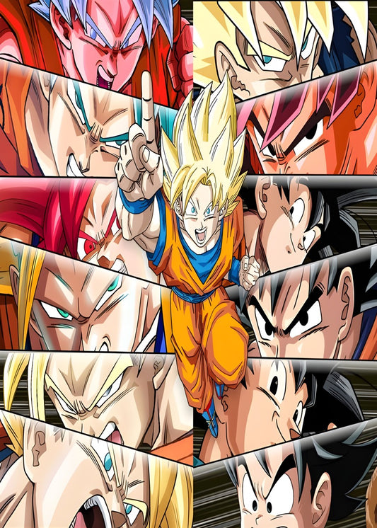 Super Saiyan Goku Collage, Dragon ball