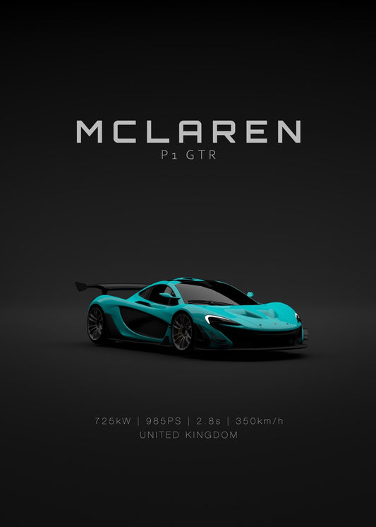 McLaren P1 GTR - Cyan - Front