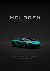McLaren P1 GTR - Cyan - Front