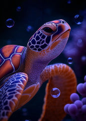Neon Sea Turtle Glow