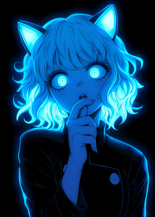 Neferpitou neon portrait, Hunter x Hunter