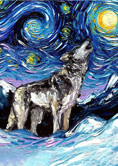 Howling Wolf Starry Night 