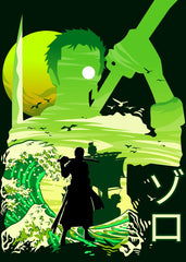 Roronoa zoro silhouette, One Piece
