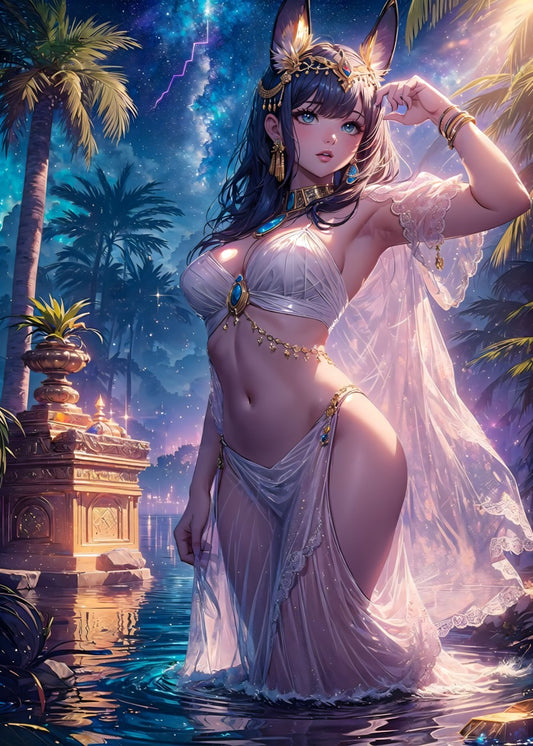 Enchanted Night by the Oasis