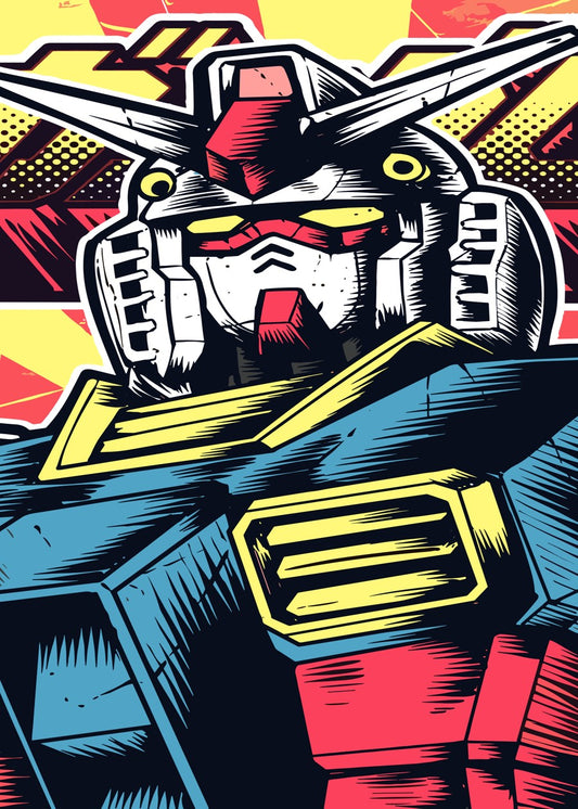 Gundam head and upper torso