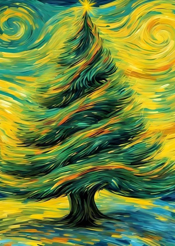 starry night christmas tree