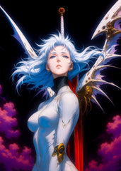 Fantasy white hair girl