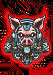 Cyberpunk Pig Warrior